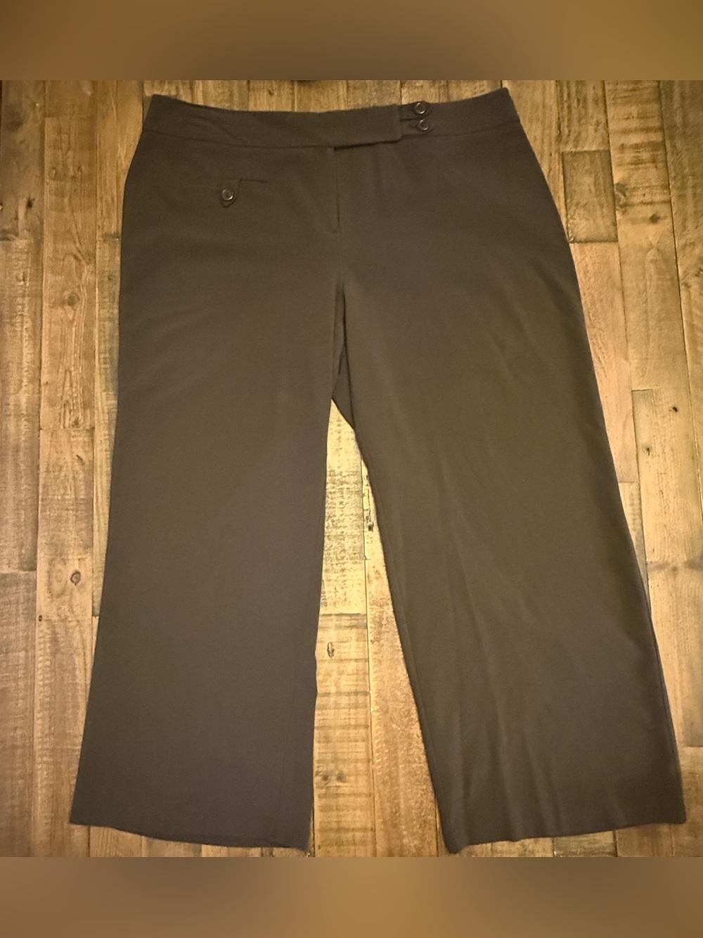 O.M.G. Collection Women’s Dress Pants – Size 20W – Brown Wide Leg Career Slacks